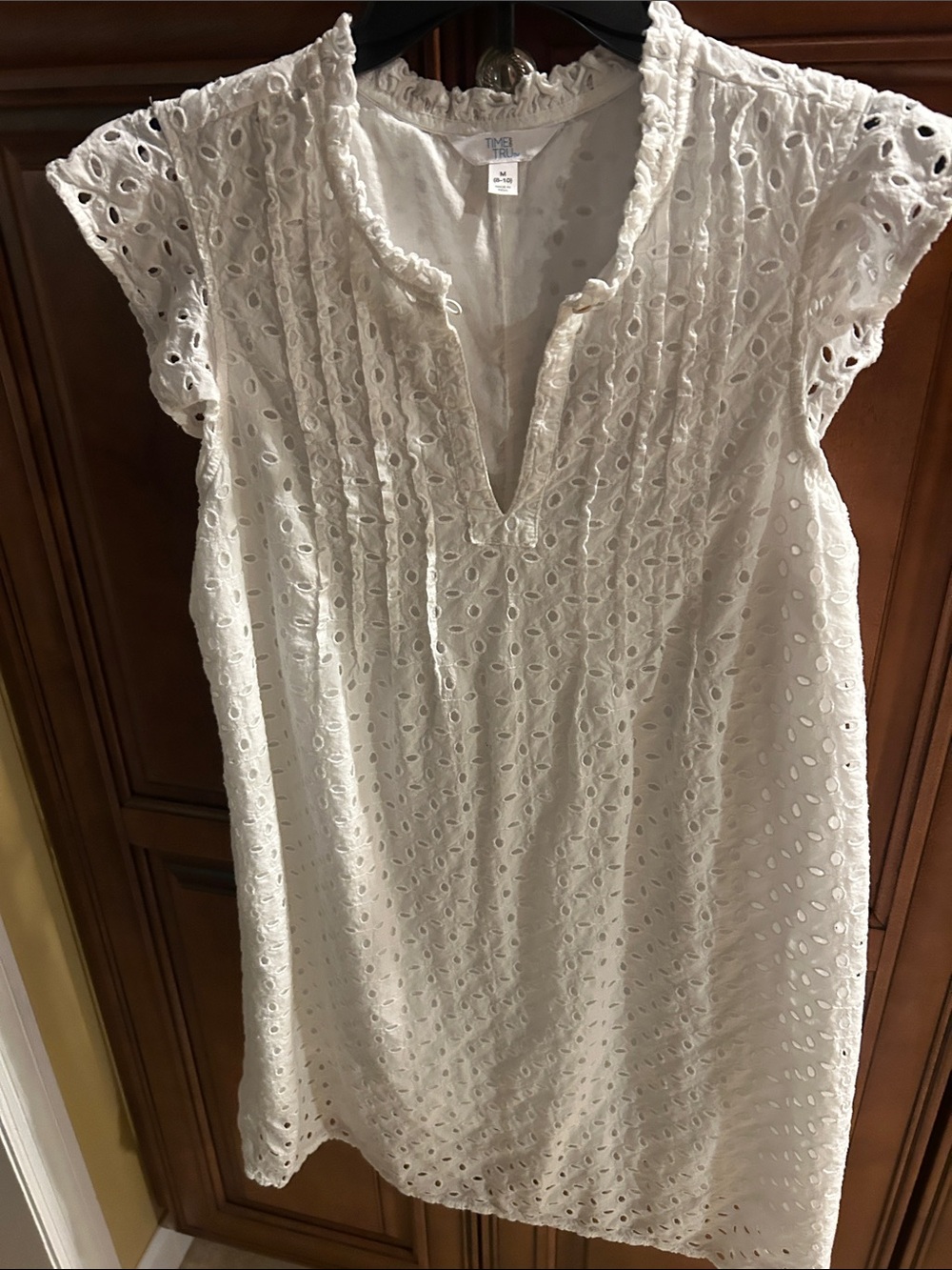 Time and Tru White Eyelet Shift Dress